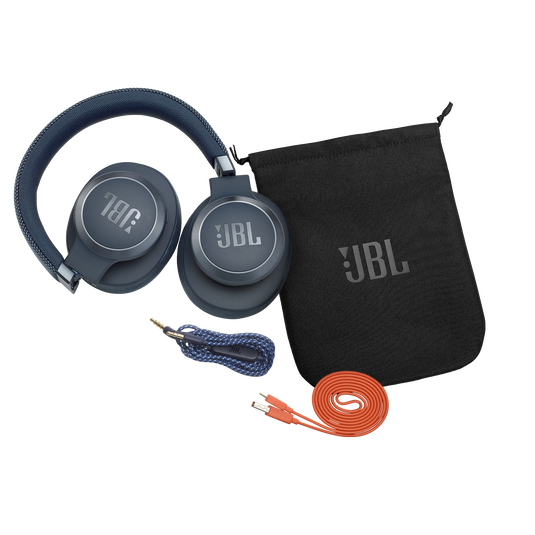 JBL Live 650BTNC - Blue - Wireless Over-Ear Noise-Cancelling Headphones - Detailshot 1 image number null
